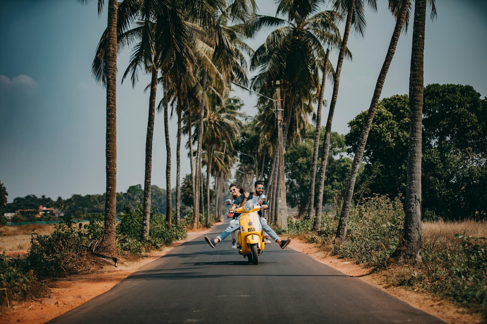 People driving in Goa